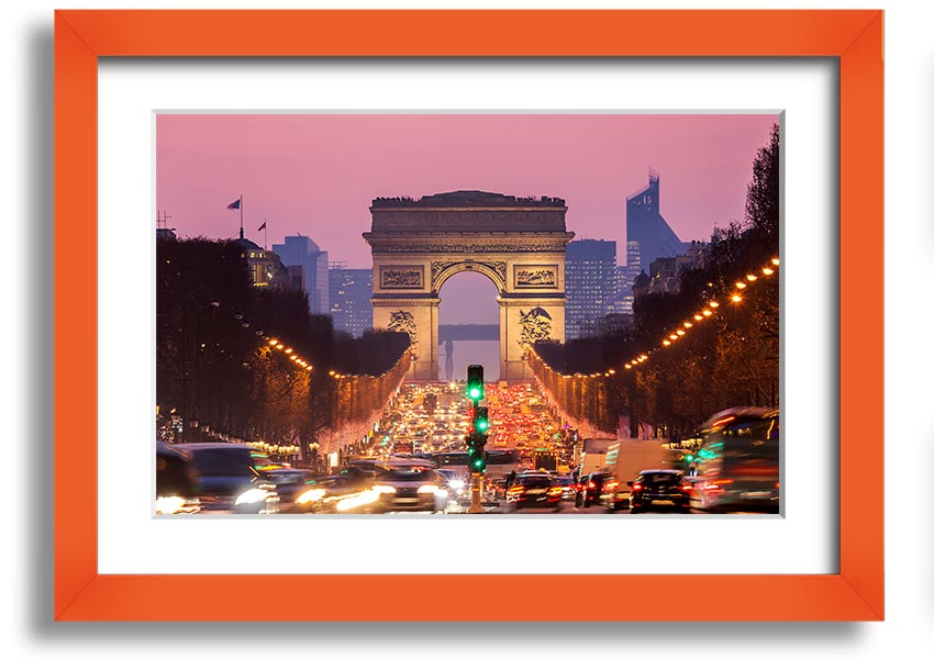 Arc De Triomphe 6 framed print showcasing the iconic monument, elegantly framed in multiple colour options.