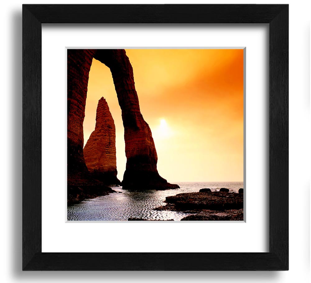 Architectural Ocean Square Framed Print showcasing ocean-themed artwork in a stylish frame.