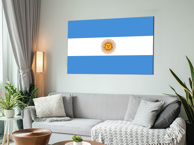 Argentina 1 artwork printed on brushed aluminium dibond, showcasing vibrant colors and modern design.