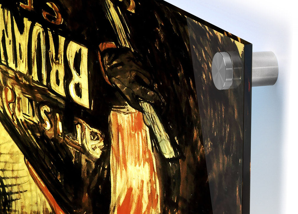 Acrylic print of Aristide Bruant Study by Toulouse Lautrec, showcasing vibrant colors and intricate details on 5mm thick acrylic glass.