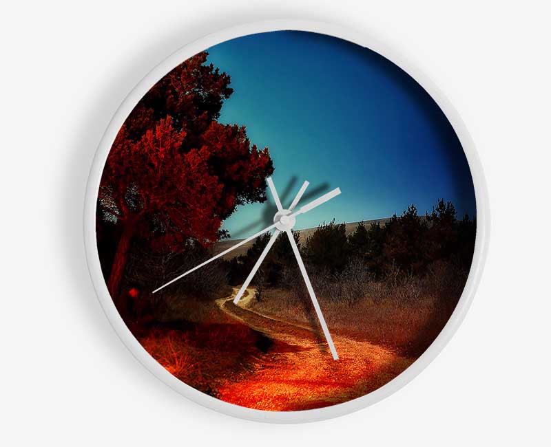 A stylish round clock made from natural bamboo, featuring a clear Plexiglas lens and customizable black or white hands, perfect for home decor.