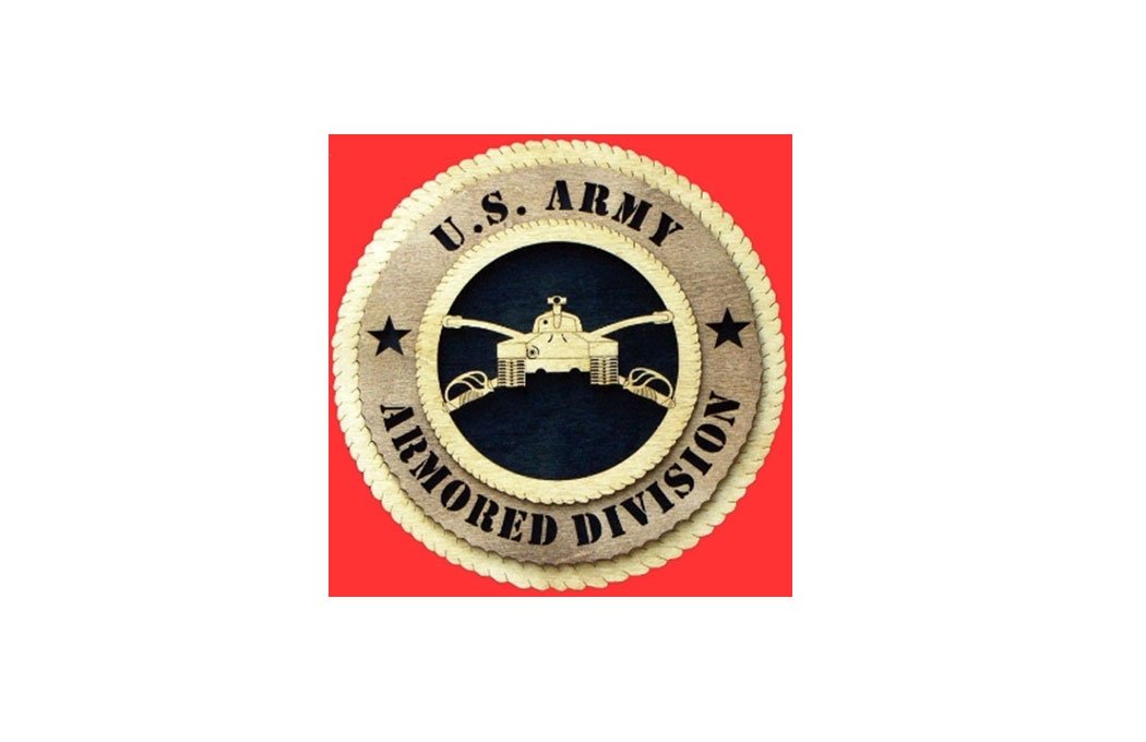 Handmade 3D Army wall plaque featuring the US Army emblem, available in 12-inch and 9-inch sizes.