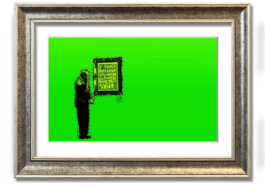 Art Auction Green framed print showcasing vibrant colors and elegant design, ready to hang.