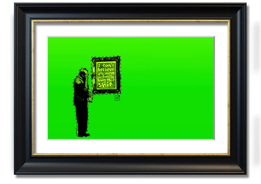 Art Auction Green framed print showcasing vibrant colors and elegant design, ready to hang.