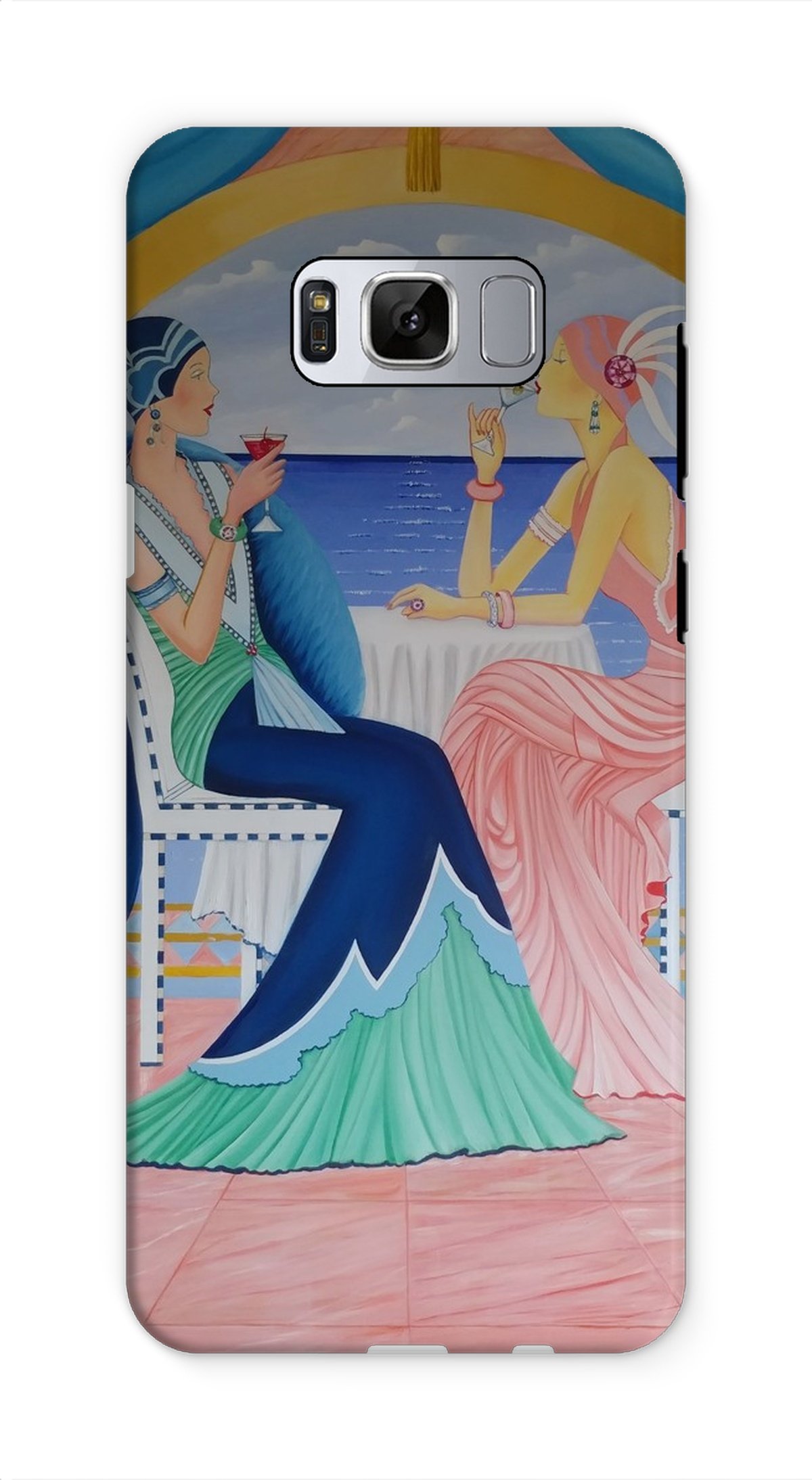 Art Deco Cruising Women Phone Case featuring elegant design and durable protection options.