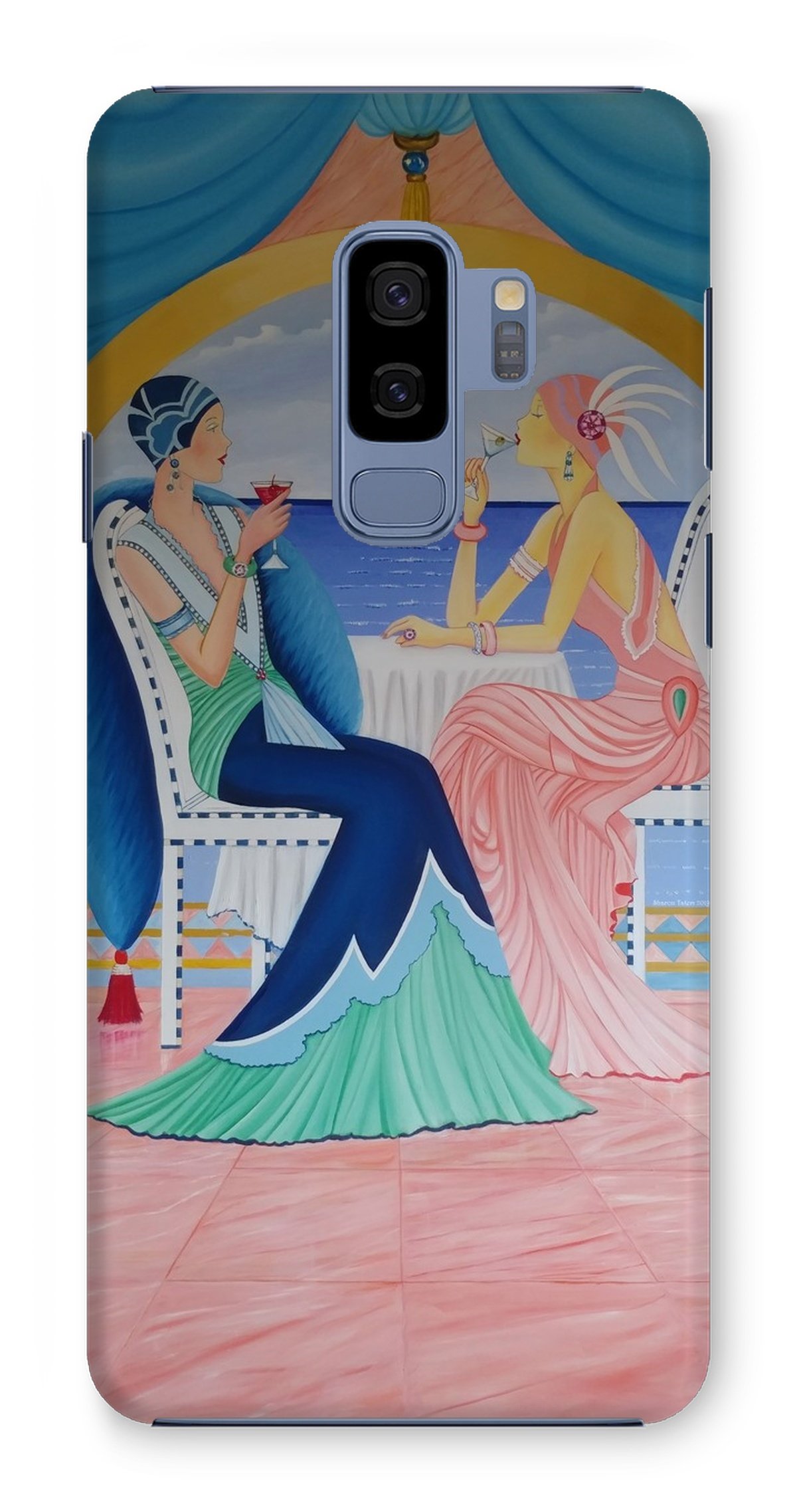 Art Deco Cruising Women Phone Case featuring elegant design and durable protection options.