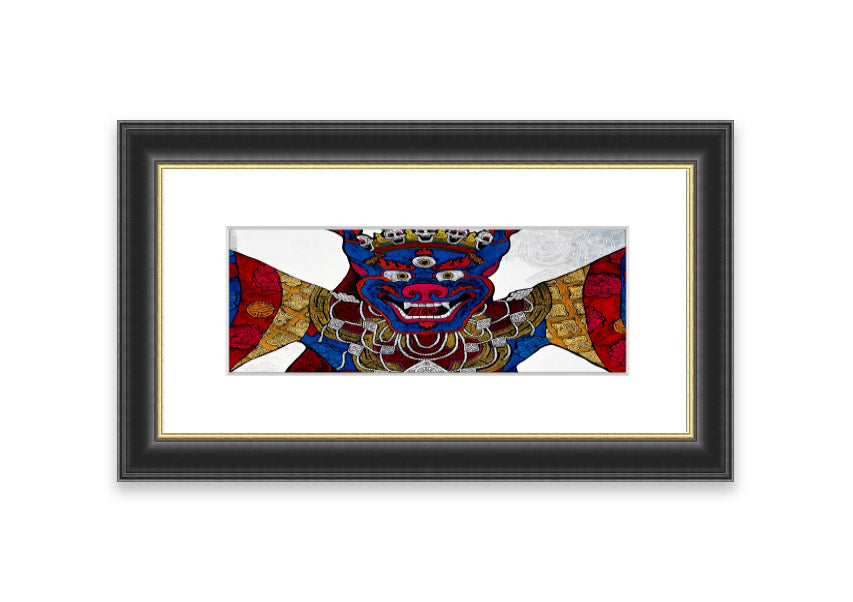 Arttibetan Thangka framed print showcasing intricate Tibetan art, available in various frame colors.