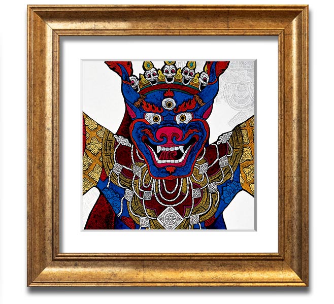 Arttibetan Thangka square framed print showcasing intricate designs and vibrant colors, ready to hang.