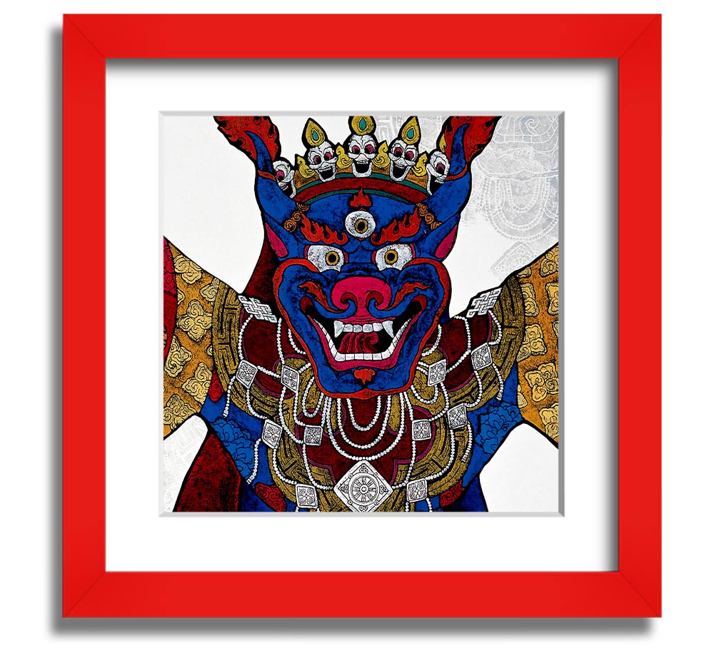 Arttibetan Thangka square framed print showcasing intricate designs and vibrant colors, ready to hang.
