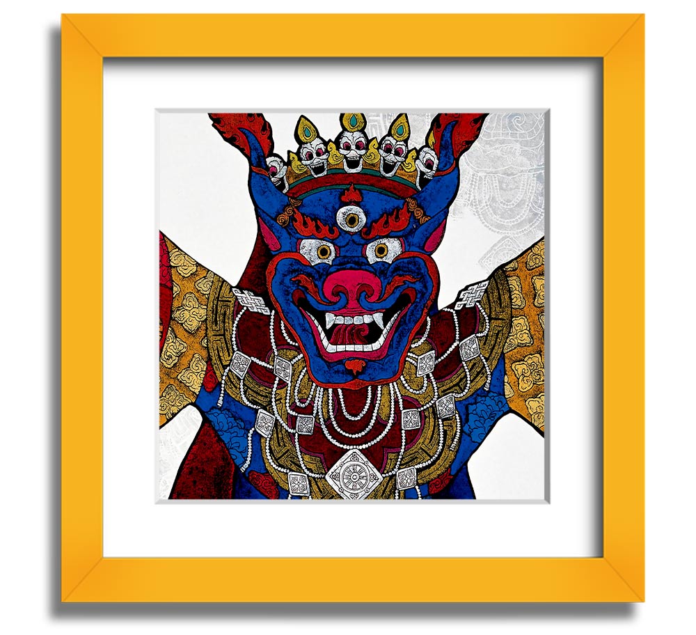 Arttibetan Thangka square framed print showcasing intricate designs and vibrant colors, ready to hang.