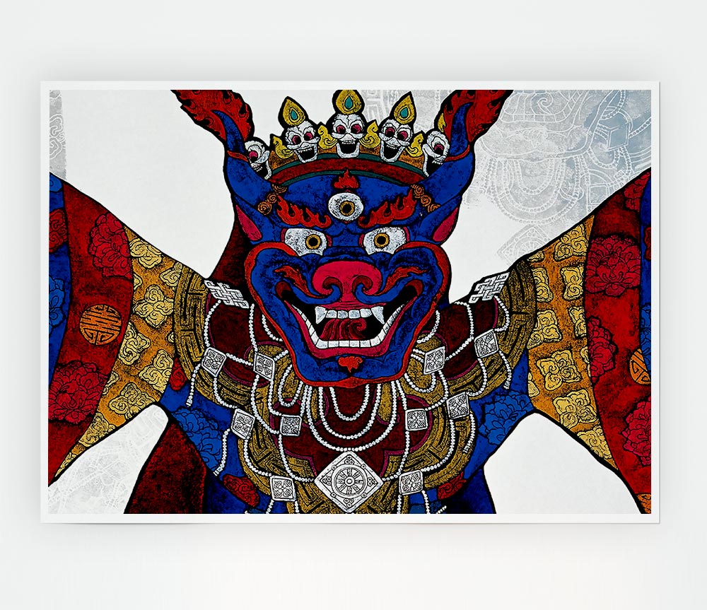 Arttibetan Thangka poster on high-quality canvas featuring vibrant colors and intricate designs, ready for display or framing.
