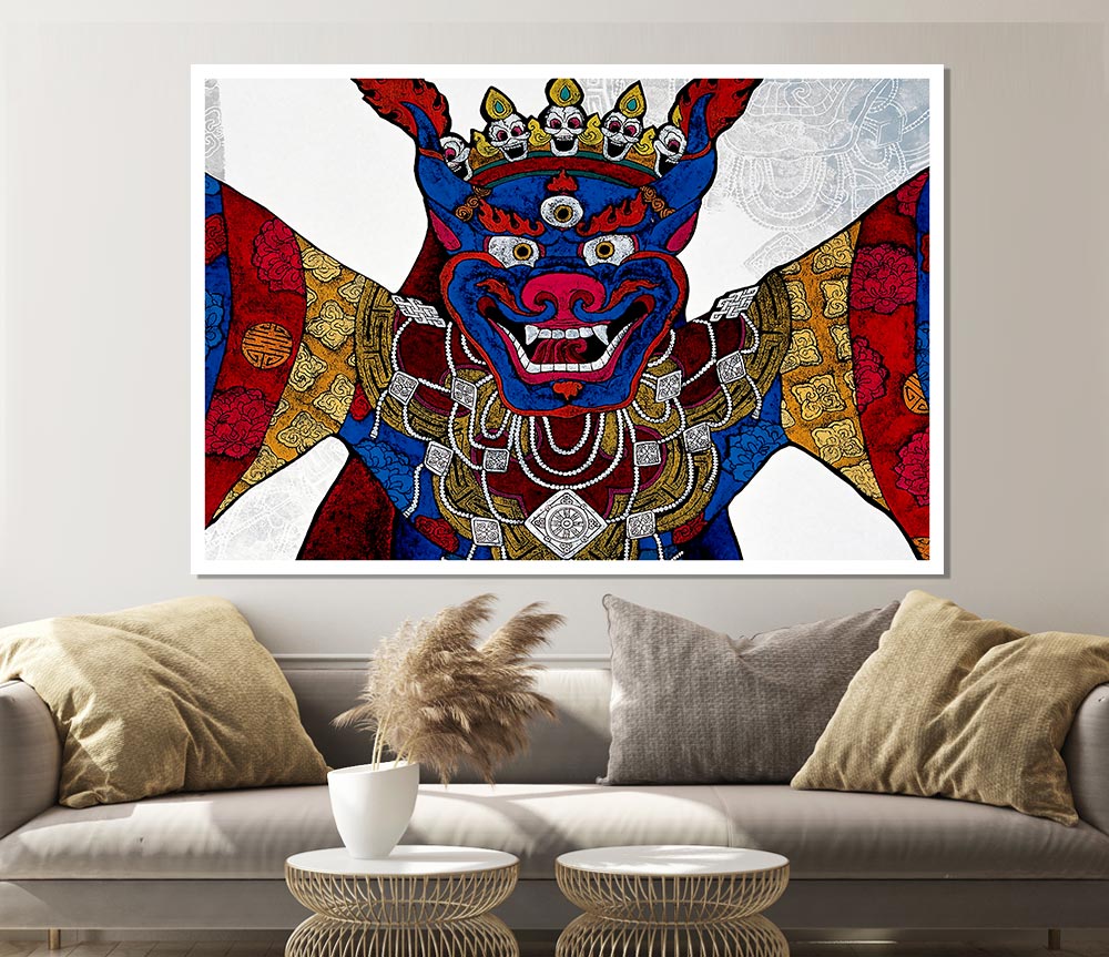 Arttibetan Thangka poster on high-quality canvas featuring vibrant colors and intricate designs, ready for display or framing.