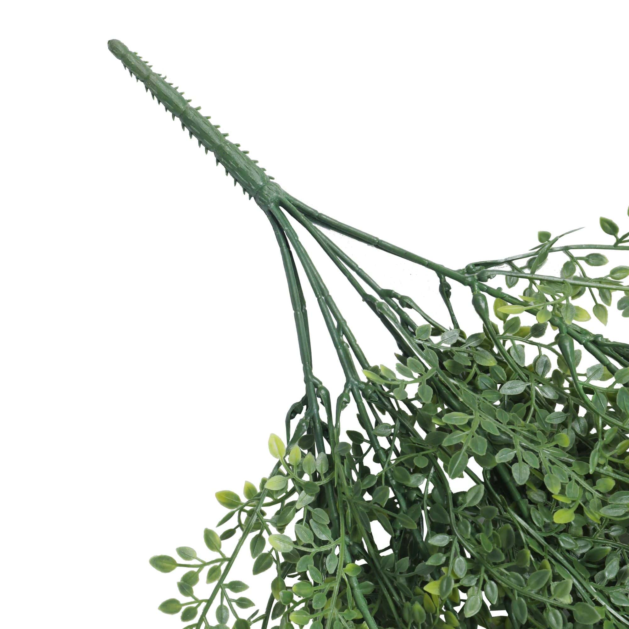 A lush, green artificial hanging Maiden Hair Fern, 90cm long, showcasing realistic leaves, perfect for indoor and outdoor decoration.