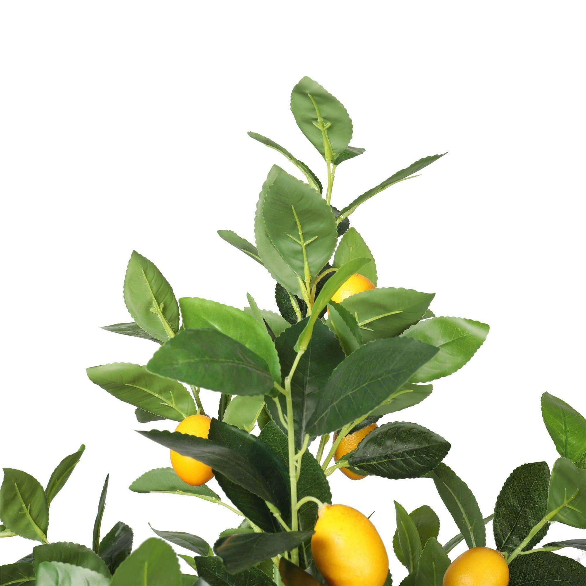 150cm tall artificial lemon tree in a pot with realistic leaves and vibrant lemons, perfect for indoor decoration.