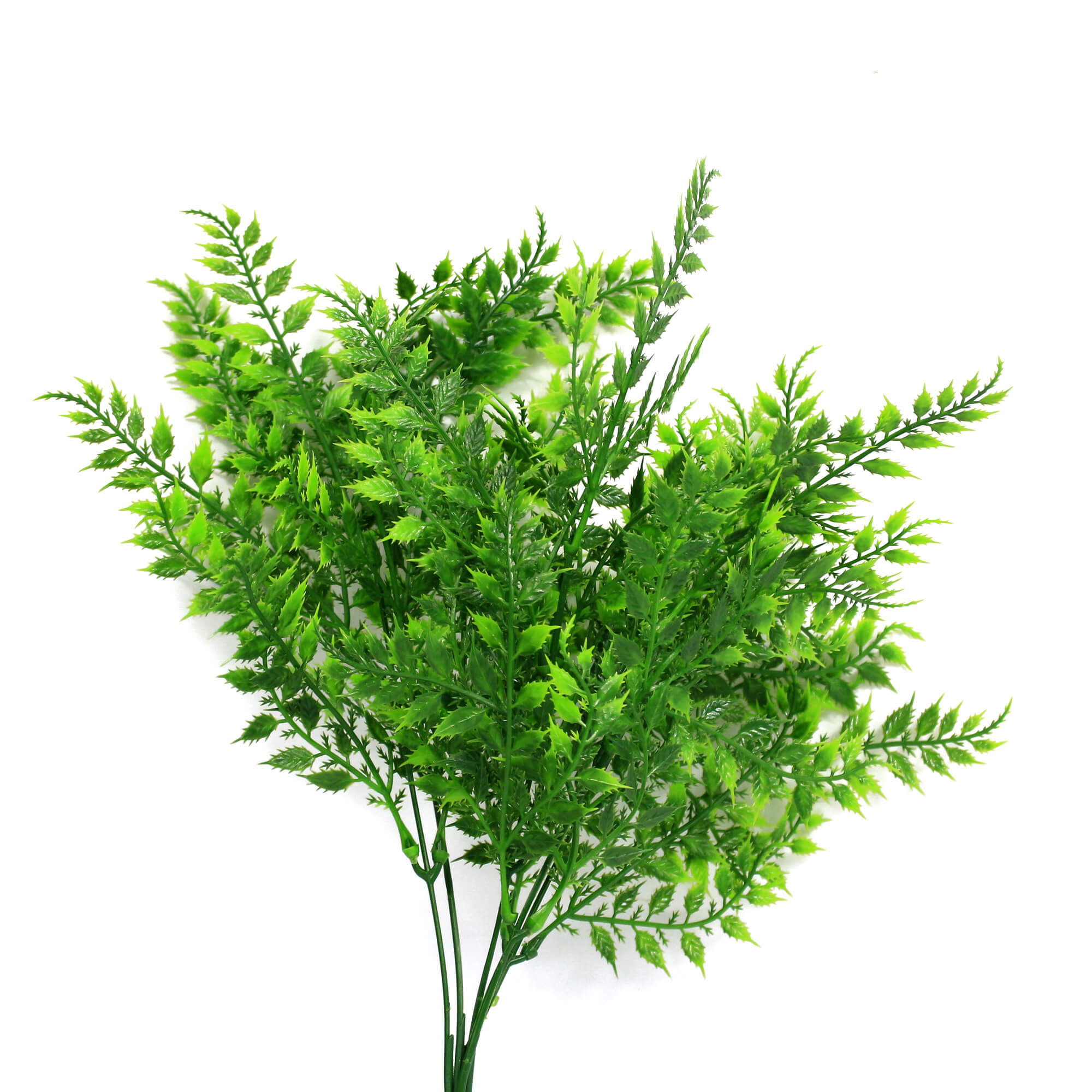 A vibrant 30cm Artificial Mediterranean Stem with four branches, showcasing realistic leaves and flowers, perfect for indoor and outdoor decor.