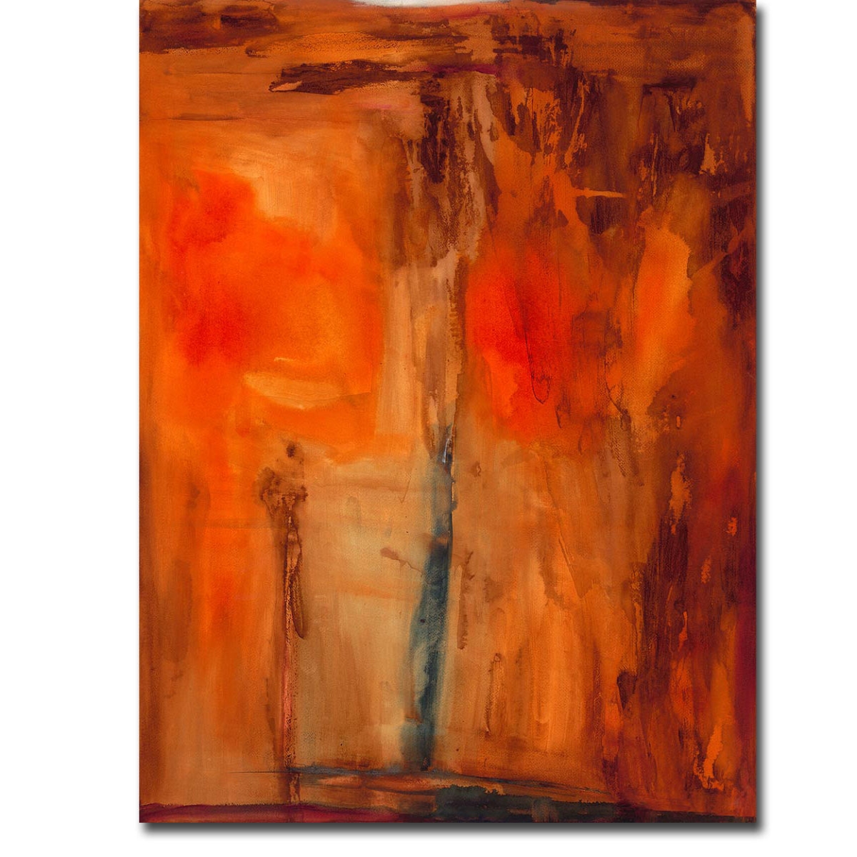 Abstract painting with warm hues.