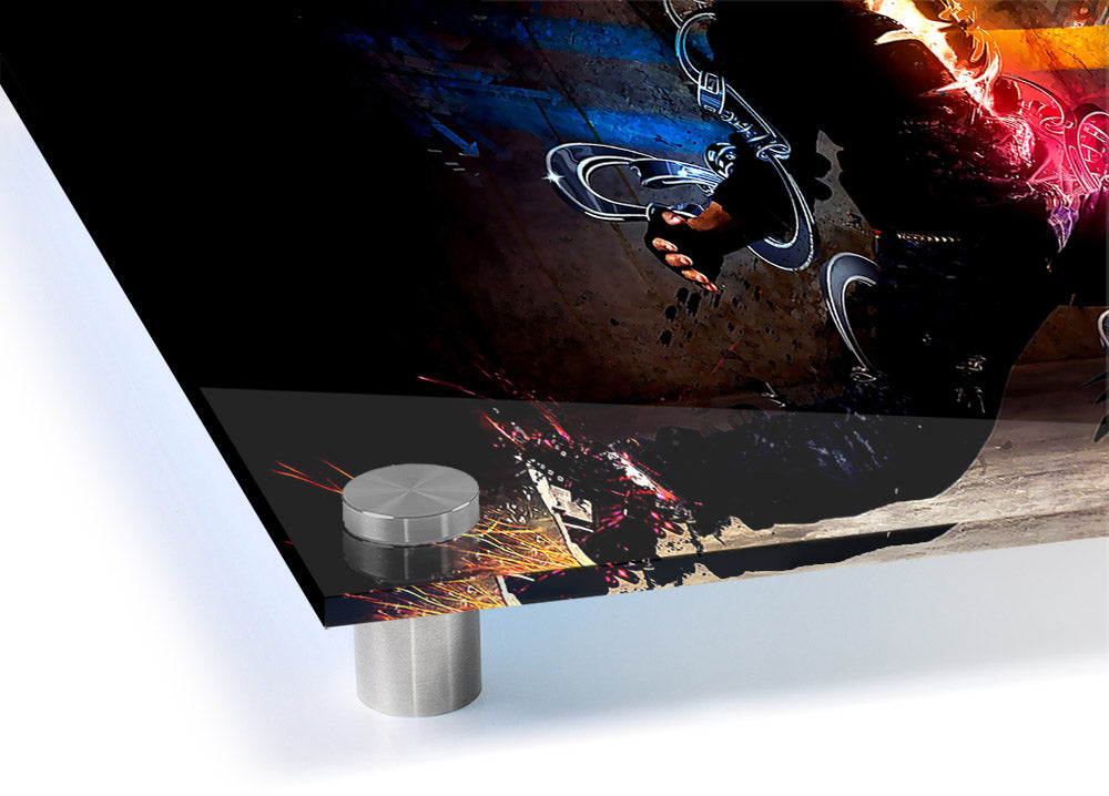 Artistic Human acrylic print on 5mm thick acrylic glass, showcasing vibrant colors and modern design.