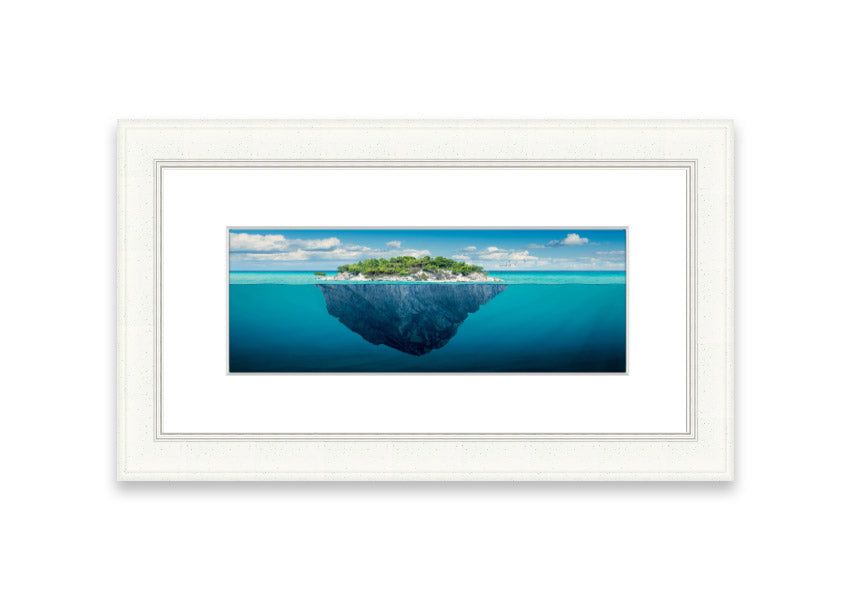 Framed print of Cornwall landscape titled As Above So Below 1, showcasing vibrant colors and intricate details, ready to hang.