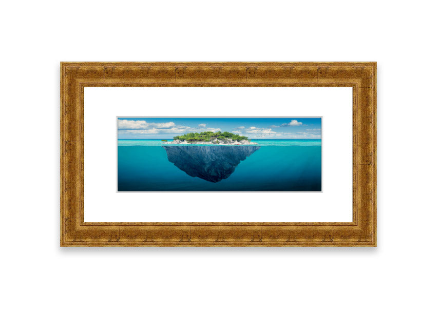 Framed print of Cornwall landscape titled As Above So Below 1, showcasing vibrant colors and intricate details, ready to hang.