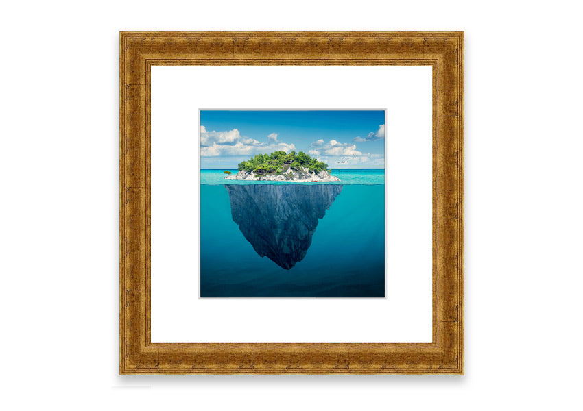 Framed print of Cornwall landscape titled As Above So Below 1, showcasing vibrant colors and intricate details, ready to hang.