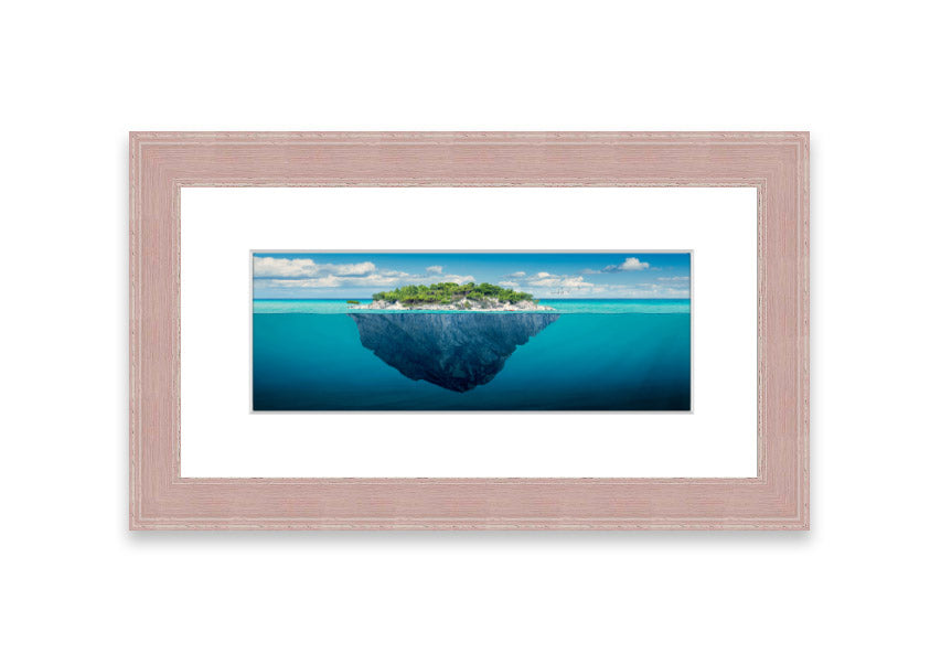 Framed print of Cornwall landscape titled As Above So Below 1, showcasing vibrant colors and intricate details, ready to hang.