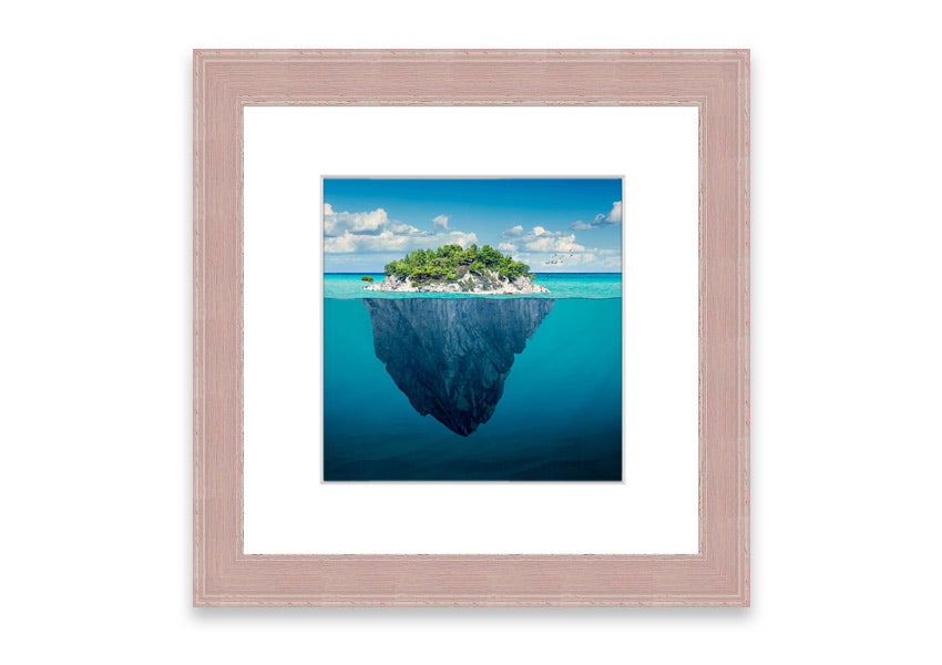 Framed print of Cornwall landscape titled As Above So Below 1, showcasing vibrant colors and intricate details, ready to hang.