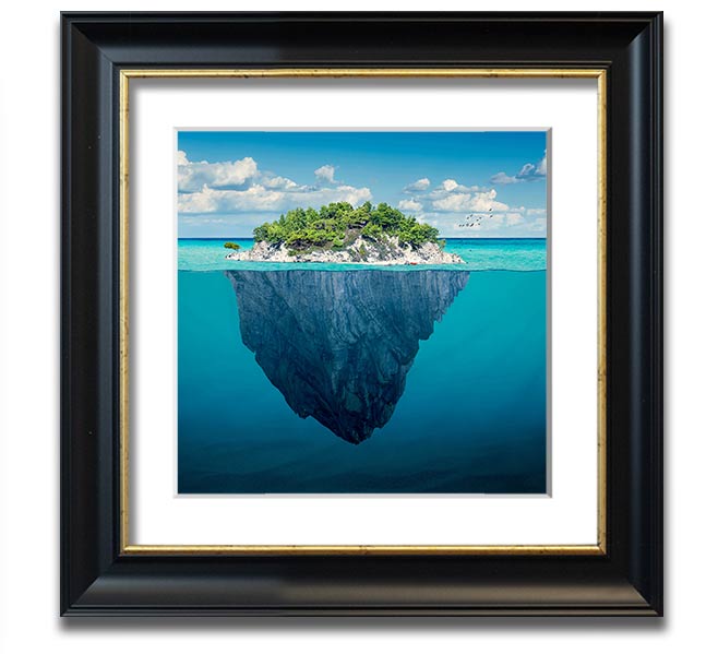 As Above So Below 1 Square Framed Print in various frame colors, showcasing its elegant design.