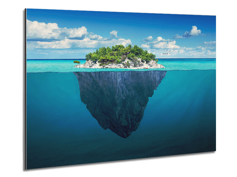 As Above So Below 1 artwork printed on brushed aluminium dibond, showcasing modern design and vibrant colors.