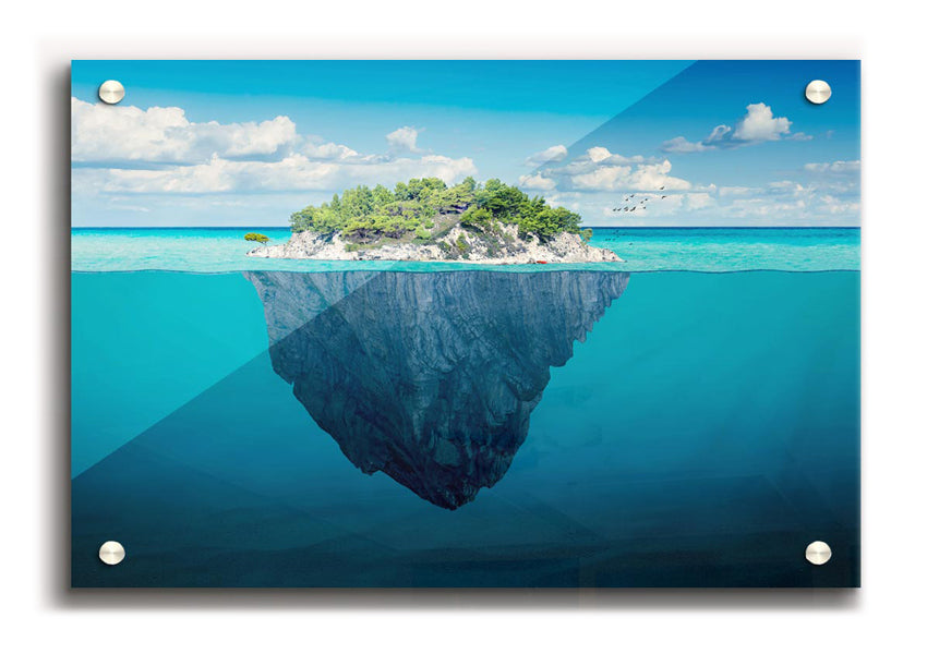 As Above So Below 1 acrylic print showcasing vibrant colors on 5mm thick acrylic glass, ready to hang.