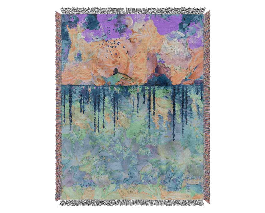 Luxurious As Above So Below throw blanket made from 100% cotton, featuring a thermal weave design, perfect for bed or couch.