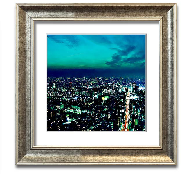 As Far As The Eye Can See Square Framed Print in multiple frame colors, showcasing its elegant design and handmade quality.