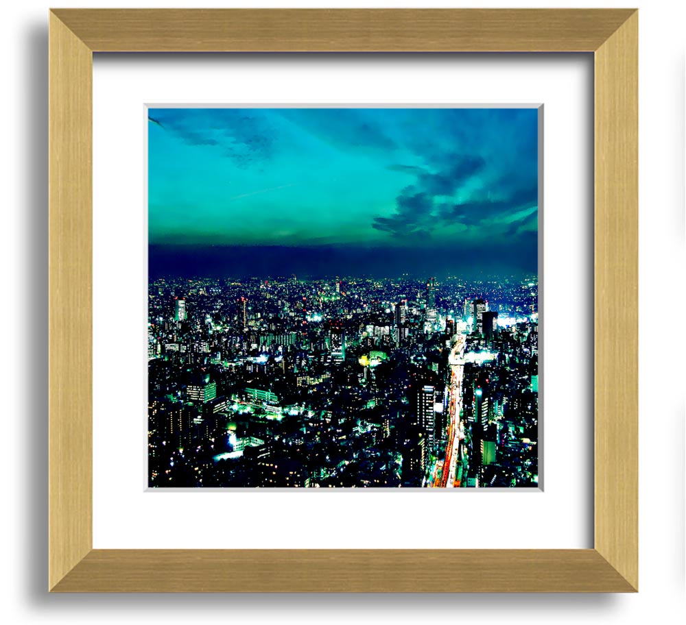 As Far As The Eye Can See Square Framed Print in multiple frame colors, showcasing its elegant design and handmade quality.