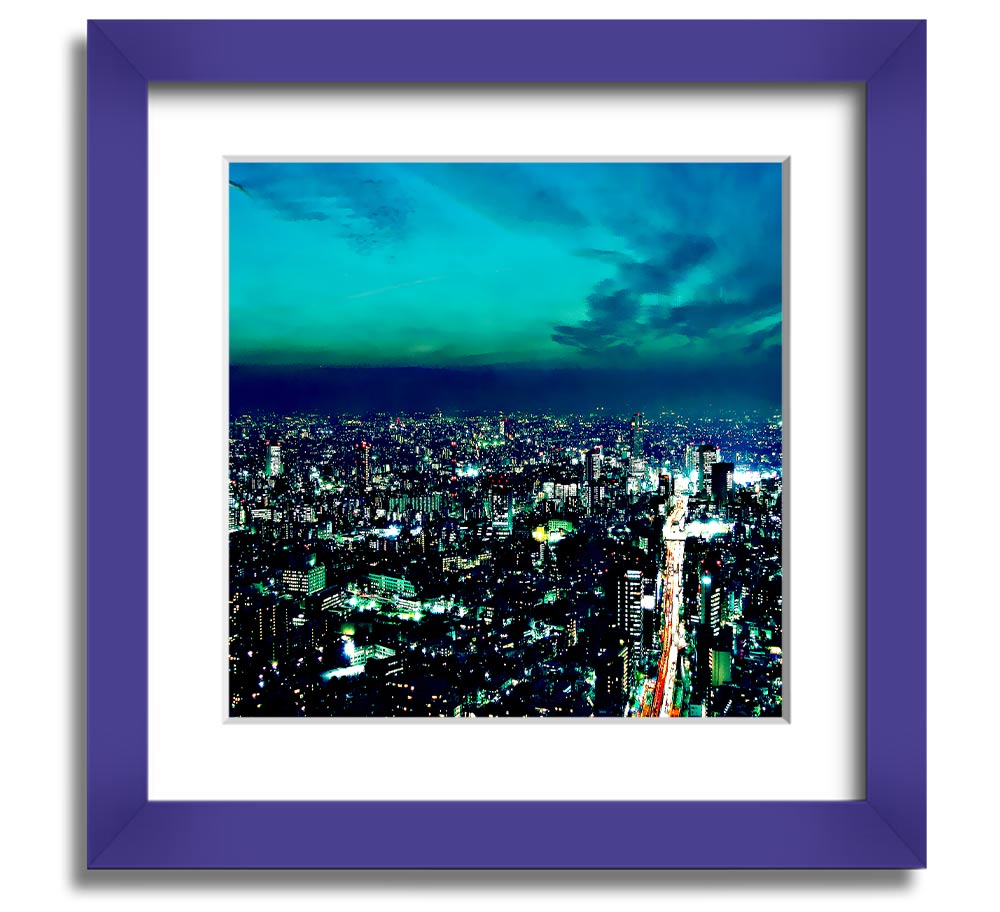 As Far As The Eye Can See Square Framed Print in multiple frame colors, showcasing its elegant design and handmade quality.