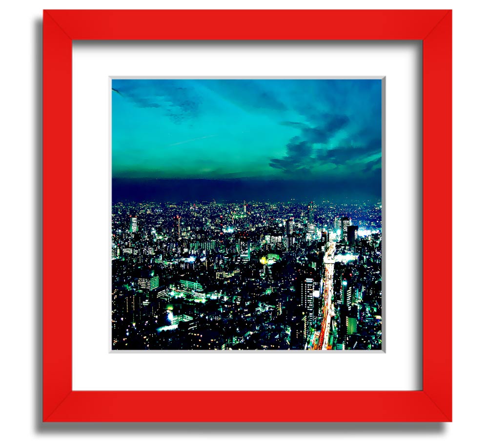 As Far As The Eye Can See Square Framed Print in multiple frame colors, showcasing its elegant design and handmade quality.