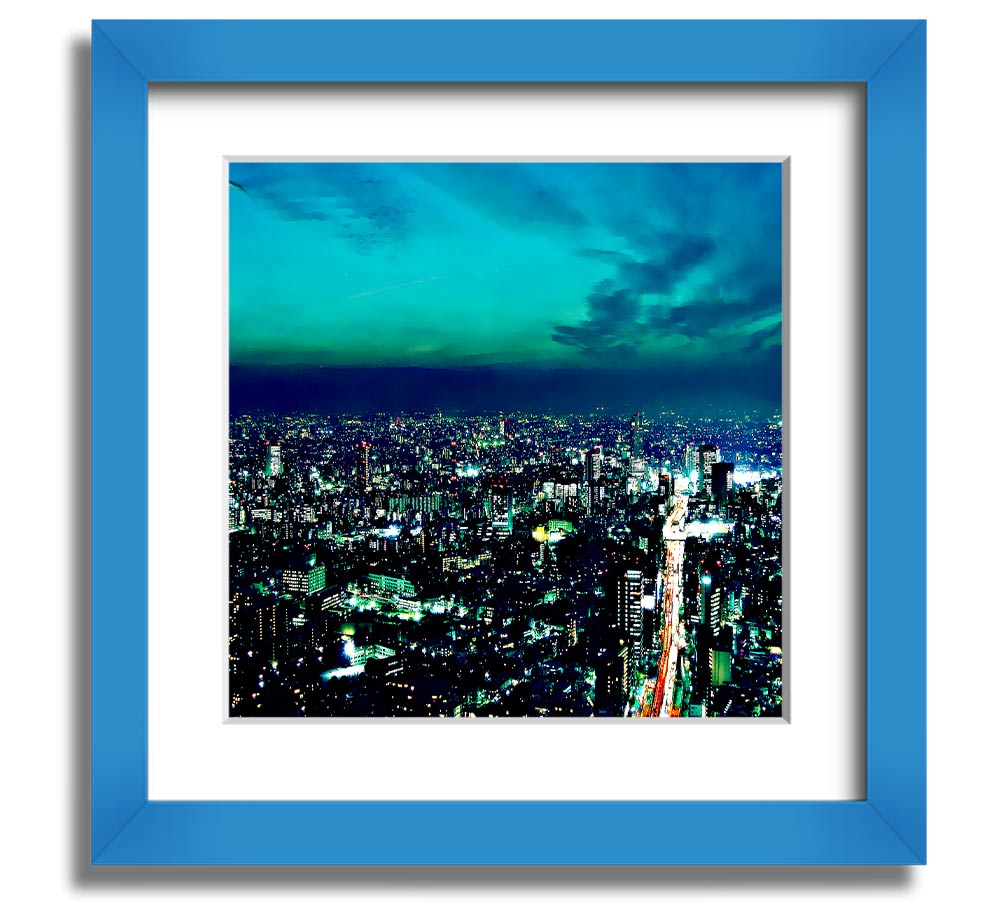 As Far As The Eye Can See Square Framed Print in multiple frame colors, showcasing its elegant design and handmade quality.