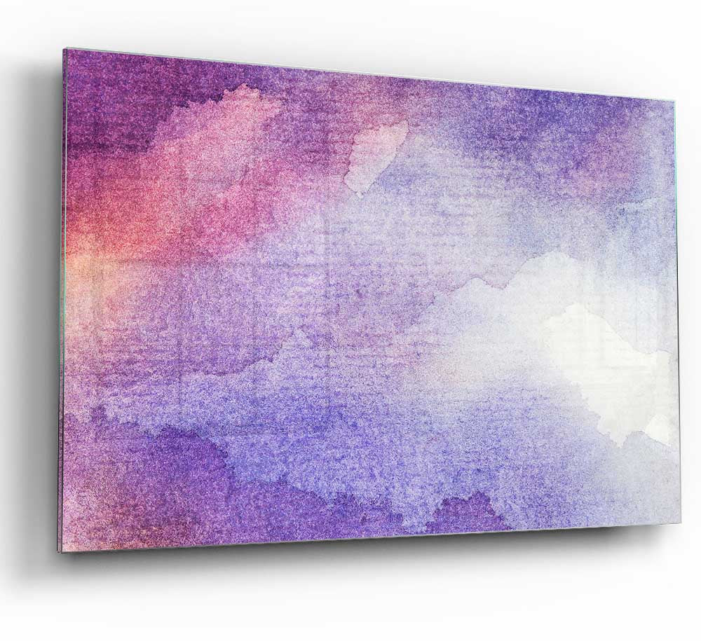 As The Clouds Break glass print featuring modern art design with vibrant colors and intricate details.