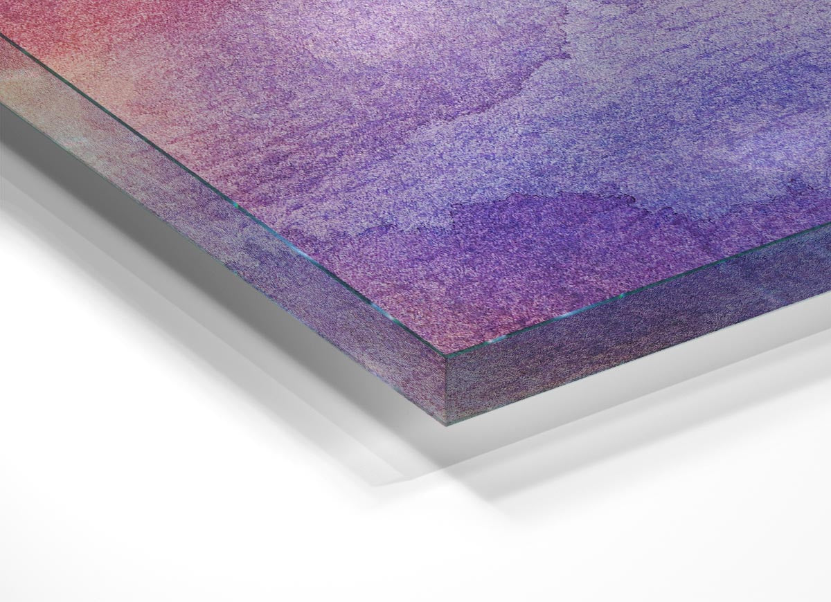 As The Clouds Break glass print featuring modern art design with vibrant colors and intricate details.