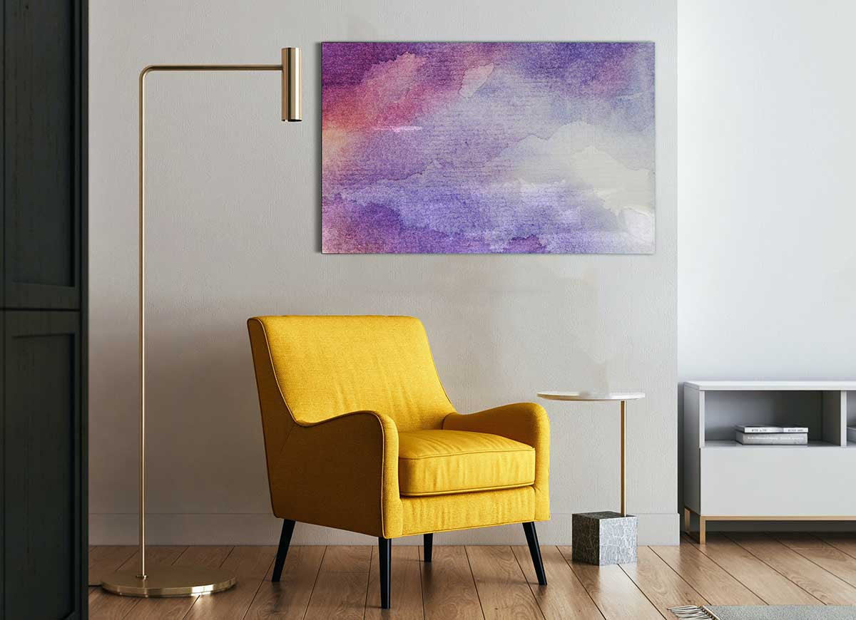 As The Clouds Break glass print featuring modern art design with vibrant colors and intricate details.