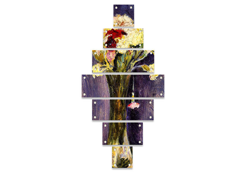 Acrylic print of August Macke's Carnations In A Green Vase, showcasing vibrant flowers in a green vase, perfect for wall decor.