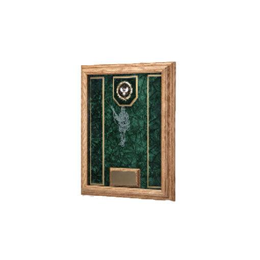 Deluxe Awards Display Shadowbox showcasing military medals and awards on a luxurious crushed velvet background.