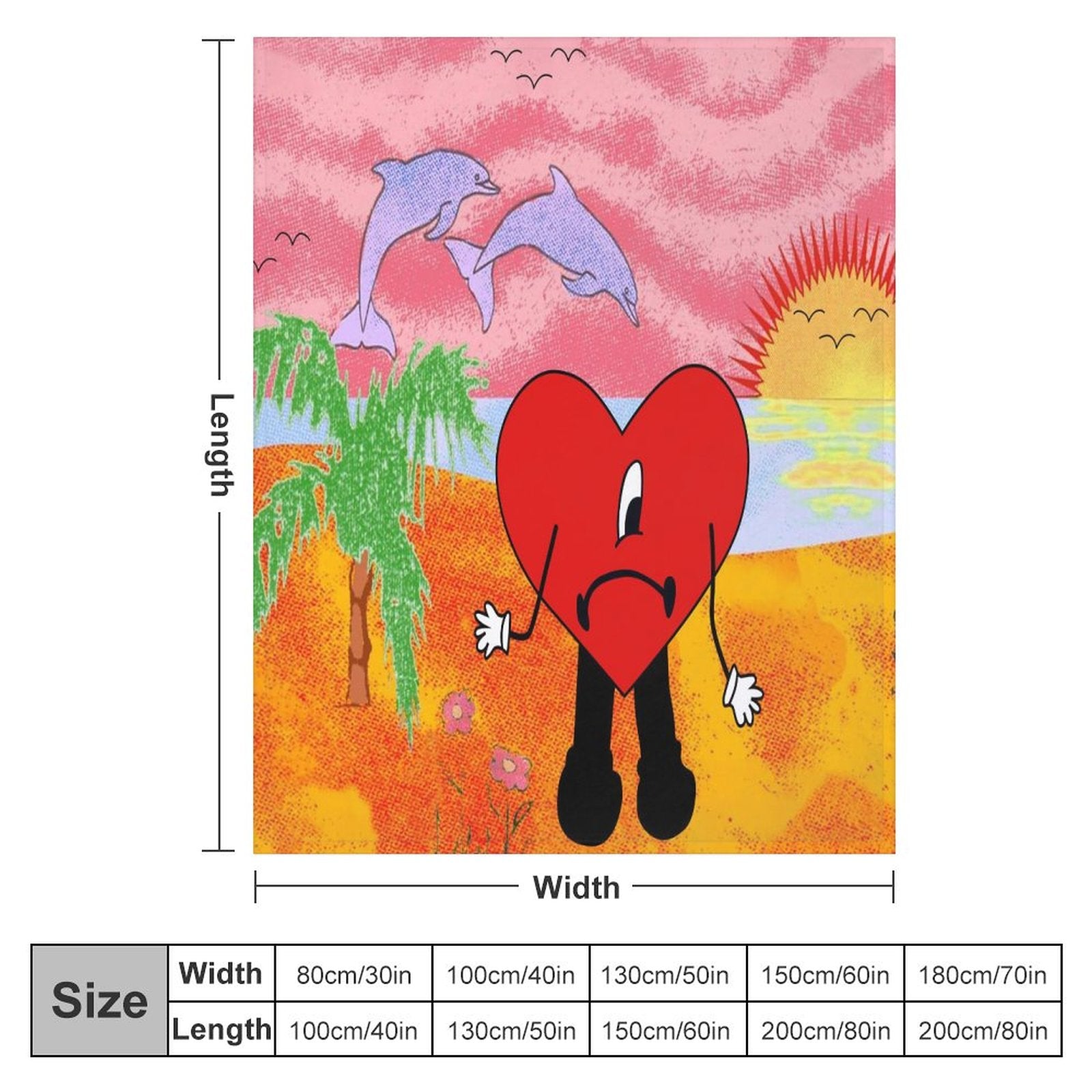 Bad Bunny Un Verano Sin Ti Throw Blanket featuring vibrant colors and soft texture, perfect for cozying up or as a stylish decor piece.