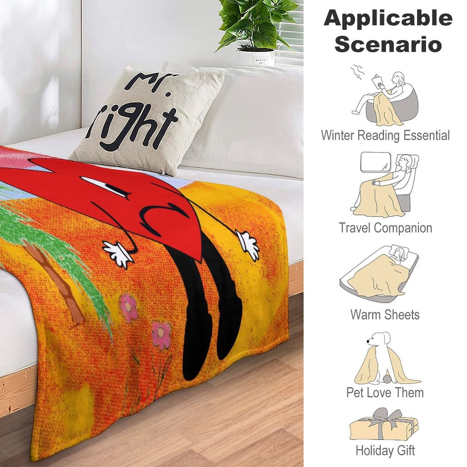 Bad Bunny Un Verano Sin Ti Throw Blanket featuring vibrant colors and soft texture, perfect for cozying up or as a stylish decor piece.