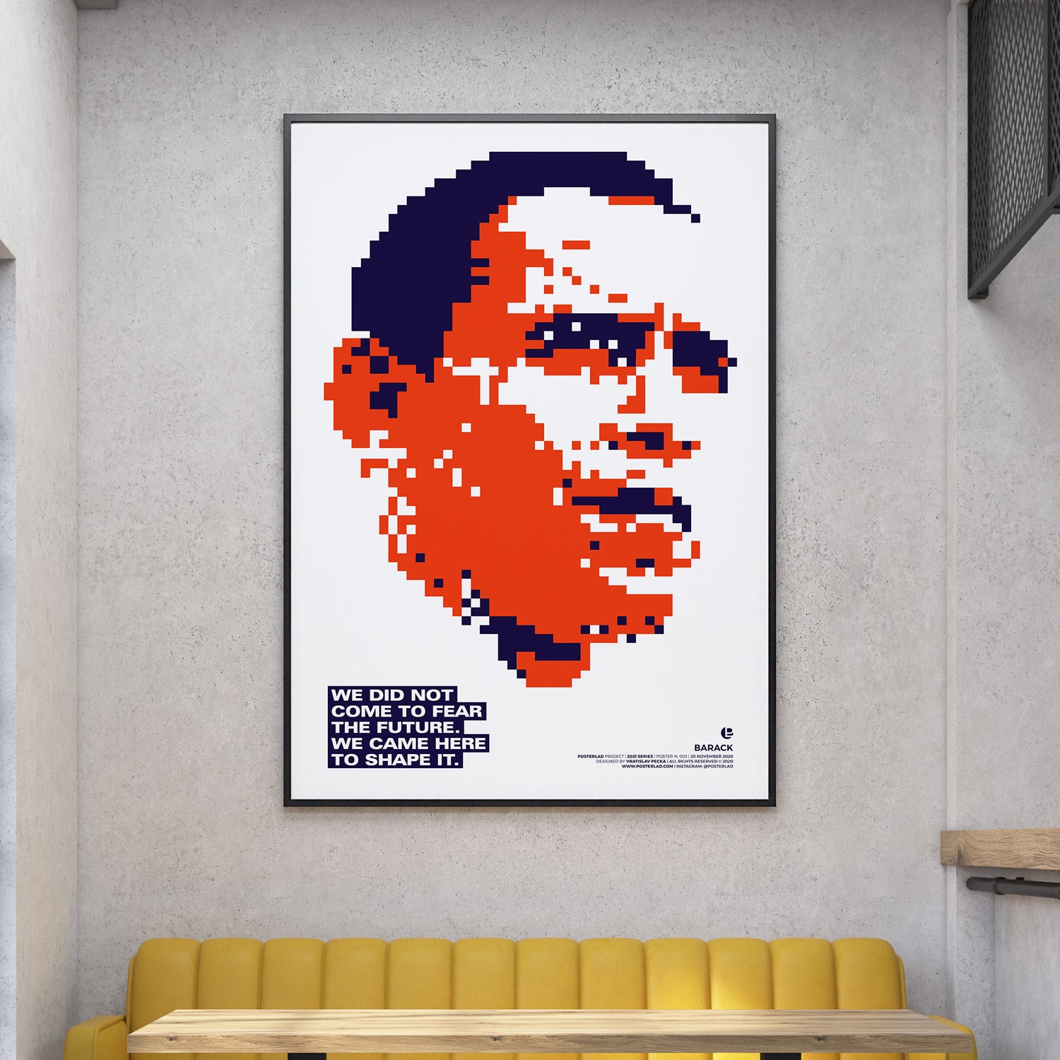 Colorful Barack poster on thick matte paper, showcasing vibrant artwork perfect for home or office decor.