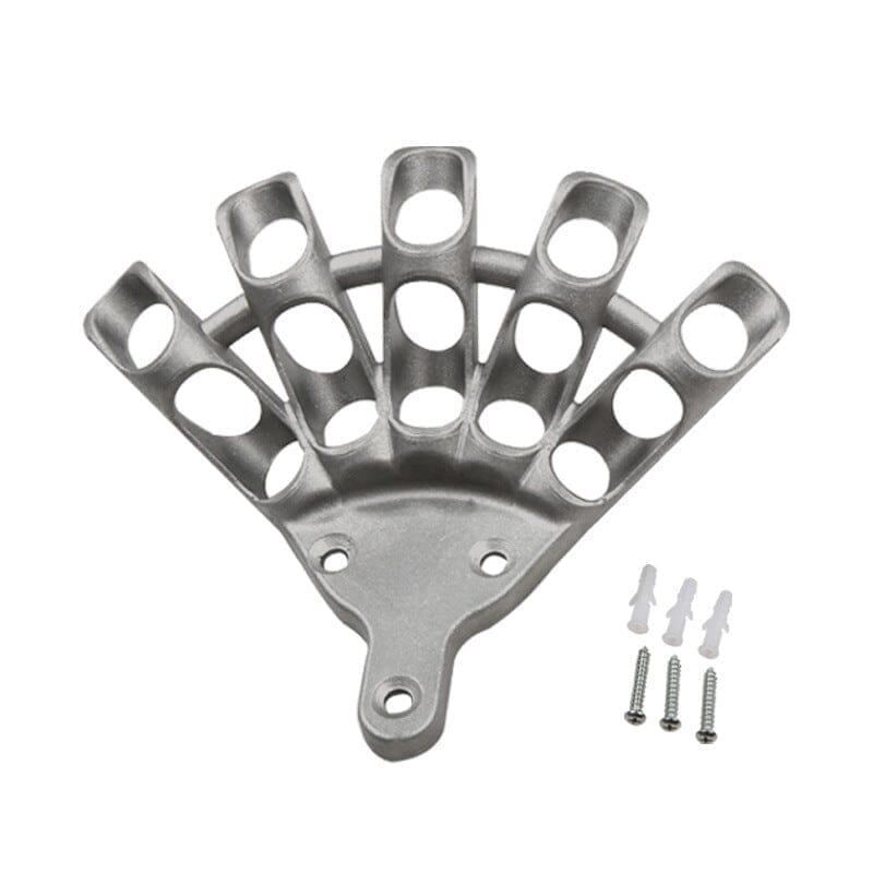 Porte-drapeau en aluminium à cinq doigts, léger et durable, avec finition résistante à la corrosion.