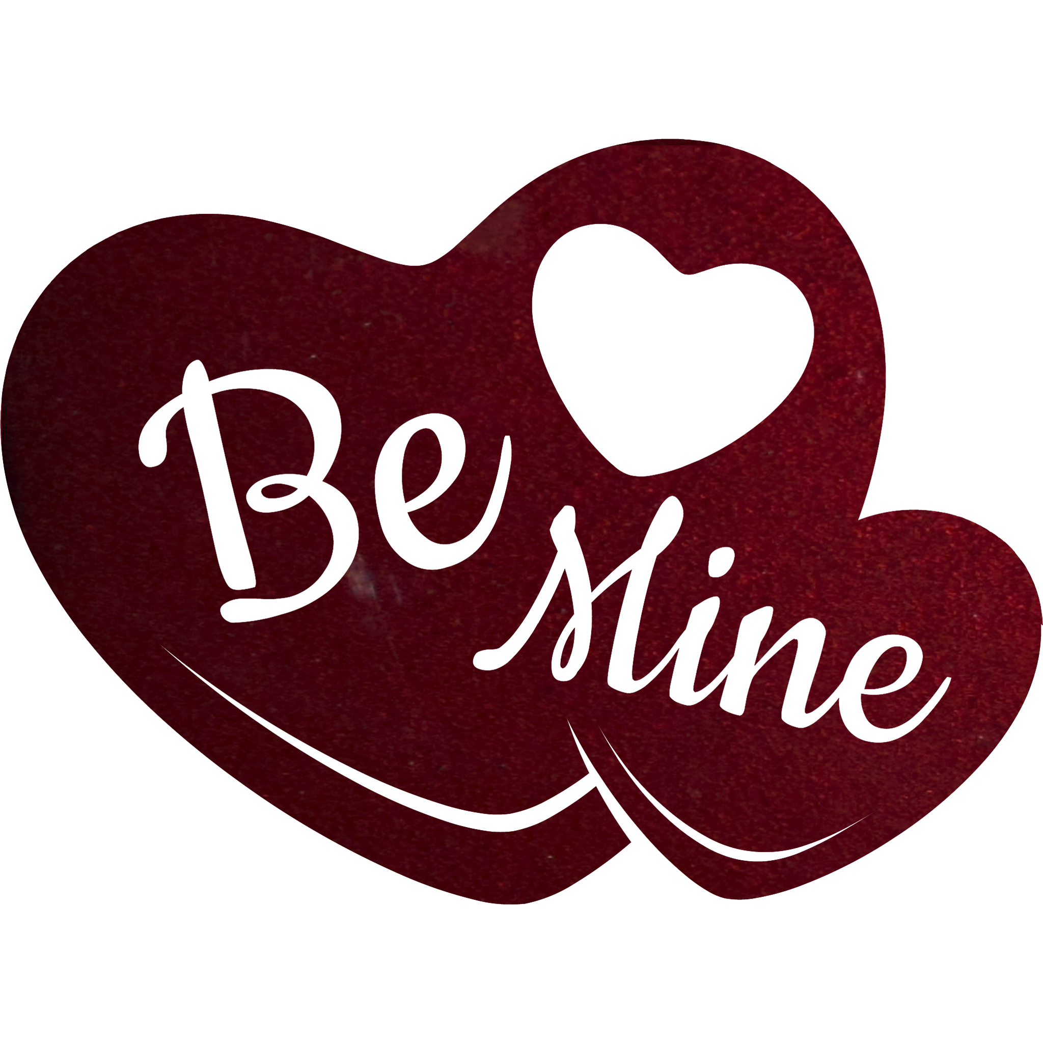 Be Mine Candy Heart Metal Wall Art in vibrant red, showcasing a heart shape with the words 'Be Mine' elegantly crafted in 16 gauge steel.