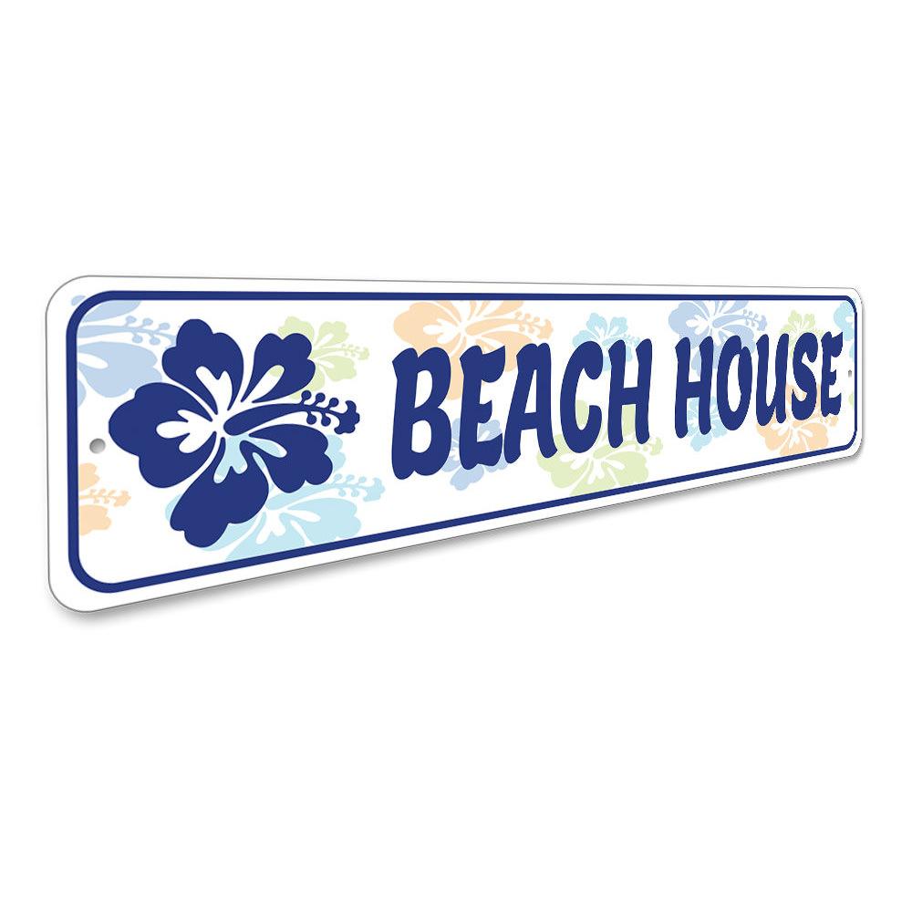 A vibrant Beachy Flower Sign made of aluminum, featuring colorful floral designs, perfect for coastal decor.