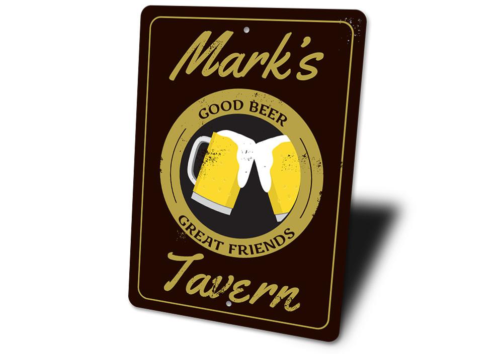 Customizable Beer Mugs Sign made of high-quality aluminum, featuring a fun design perfect for home decor.