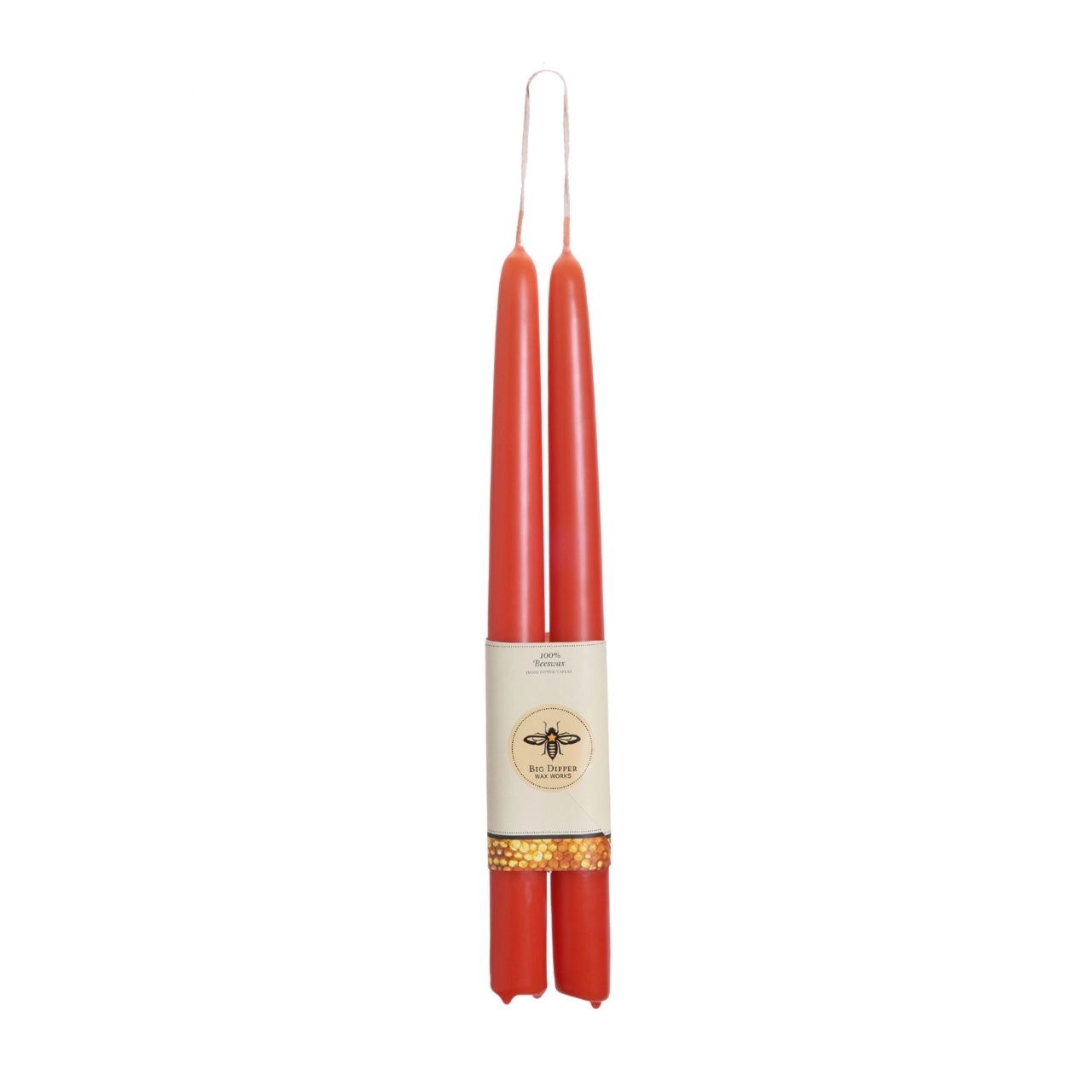 Big Dipper Wax Works 100% Pure Beeswax GRAND Tapers, elegant 15-inch candles with a warm glow, perfect for any occasion.