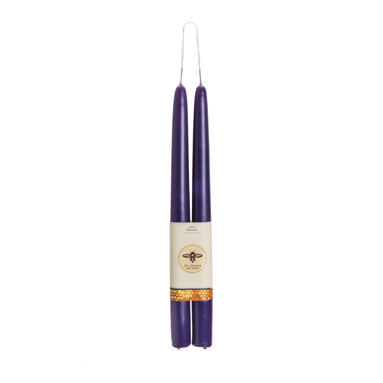 Big Dipper Wax Works 100% Pure Beeswax GRAND Tapers, elegant 15-inch candles with a warm glow, perfect for any occasion.
