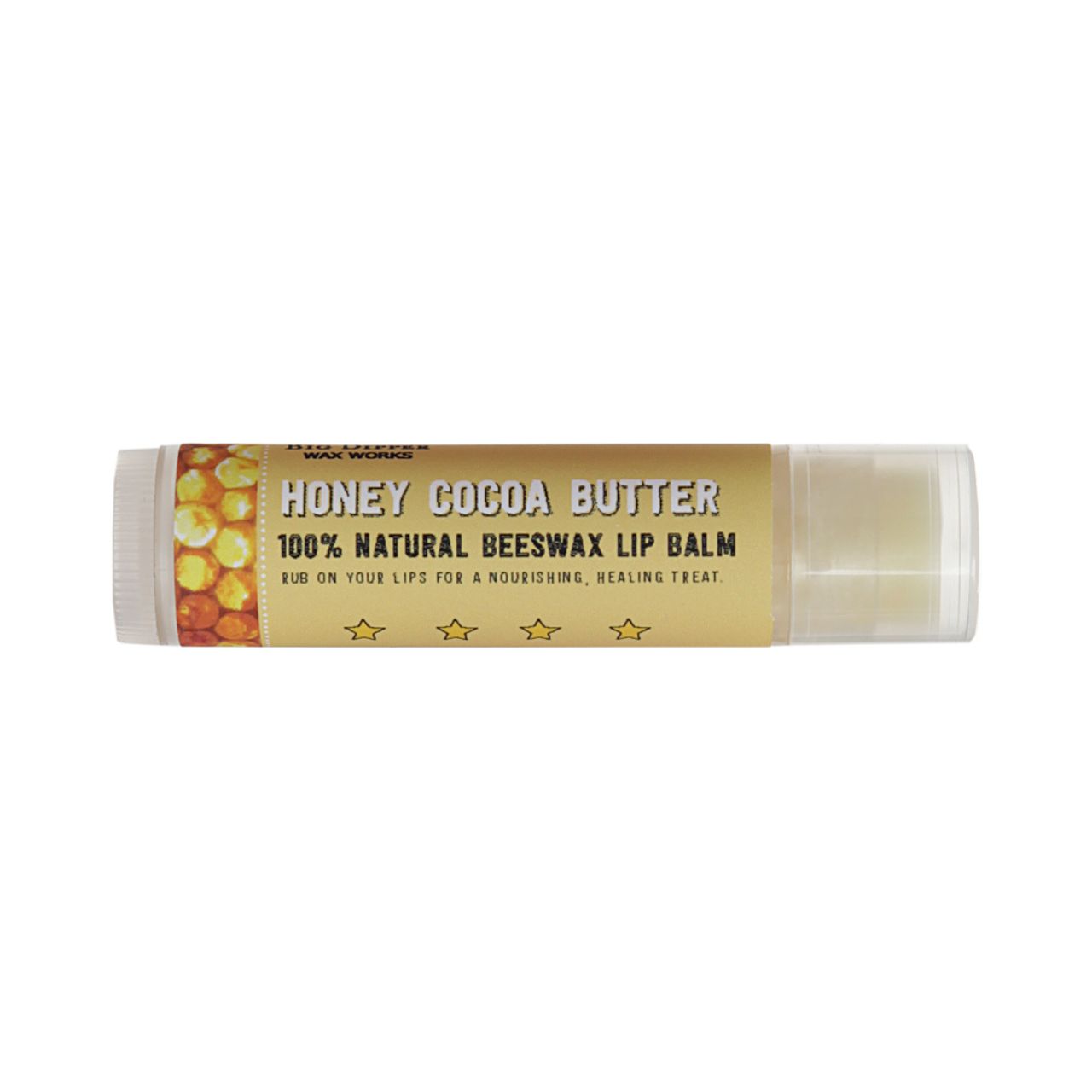 Big Dipper Wax Works Beeswax Lip Balm in various flavors, showcasing its natural ingredients and eco-friendly packaging.
